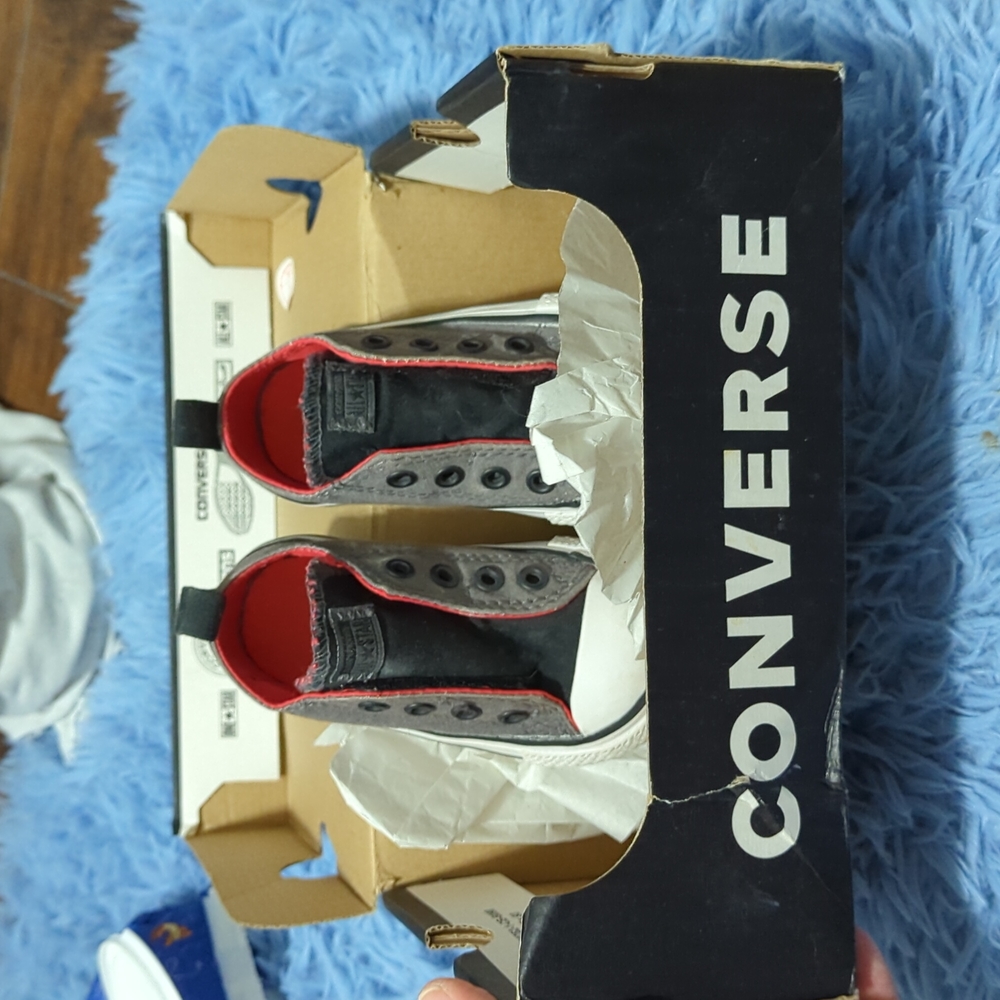 Converse All Star Velcro Simple Slip Sneakers Size 5 (Infant)